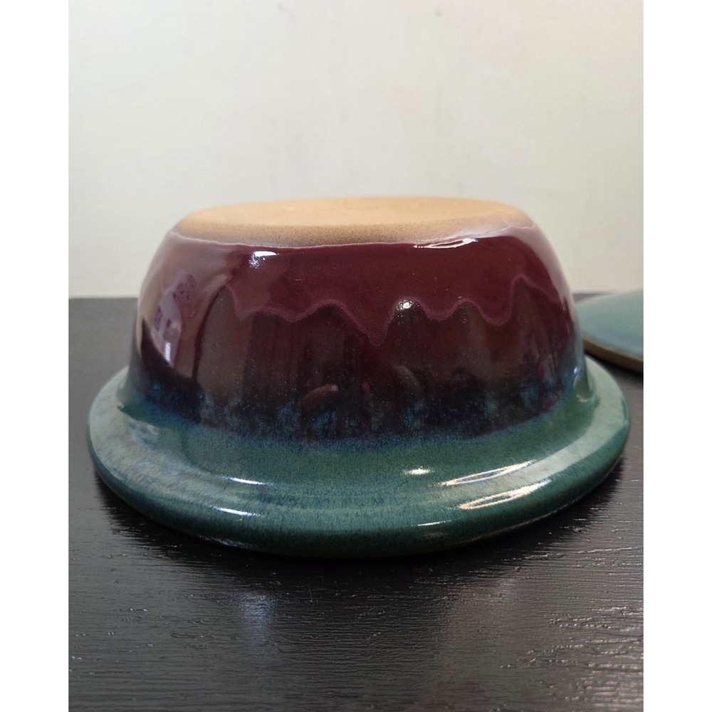 Signed Handmade Hutton House London‎ Pottery Lidded Bowl Colorful - Picture 2 of 12